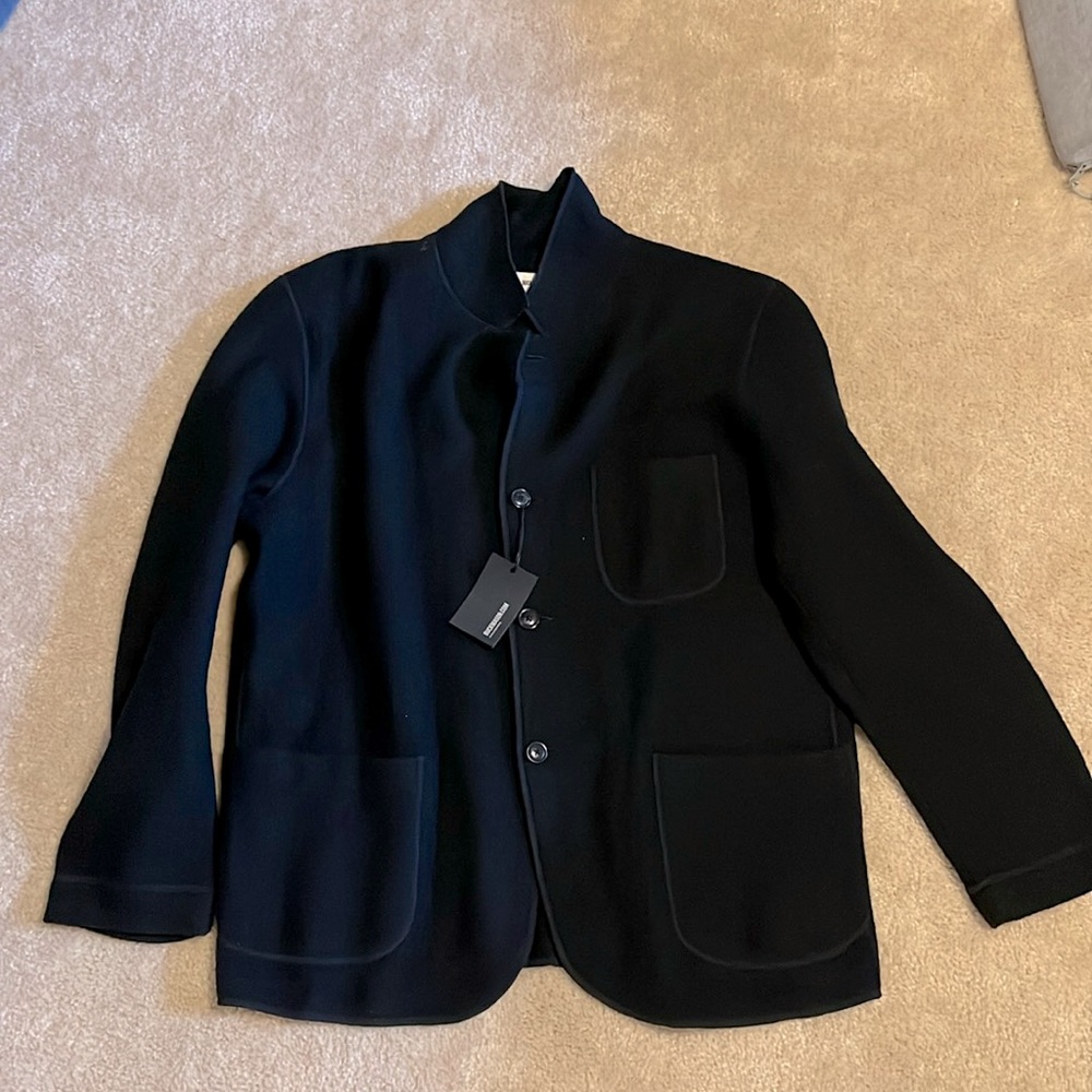 Buck Mason Black Wool Chore Coat